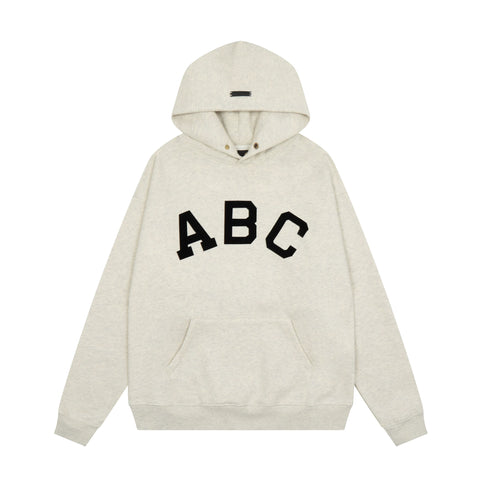 FOG double line heavyweight high street trendy brand hooded sweatshirt with plush loose sweatshirt jacket suitable for men and women, youthful and popular style (4)