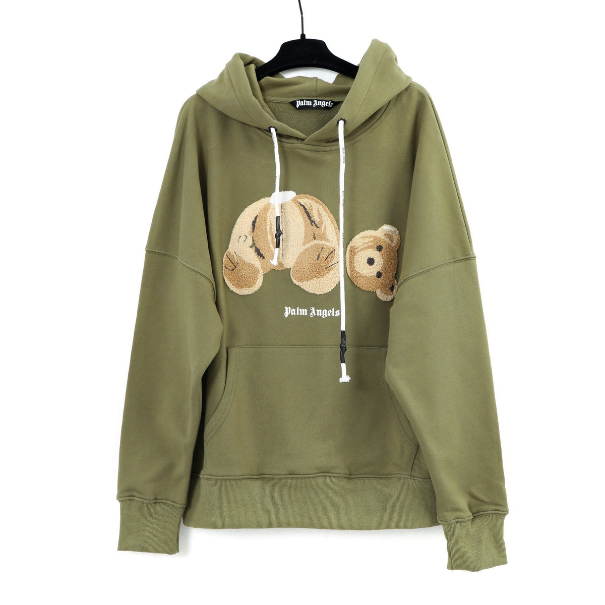 Palm Angels Classic Bear Hoodie - Military Green