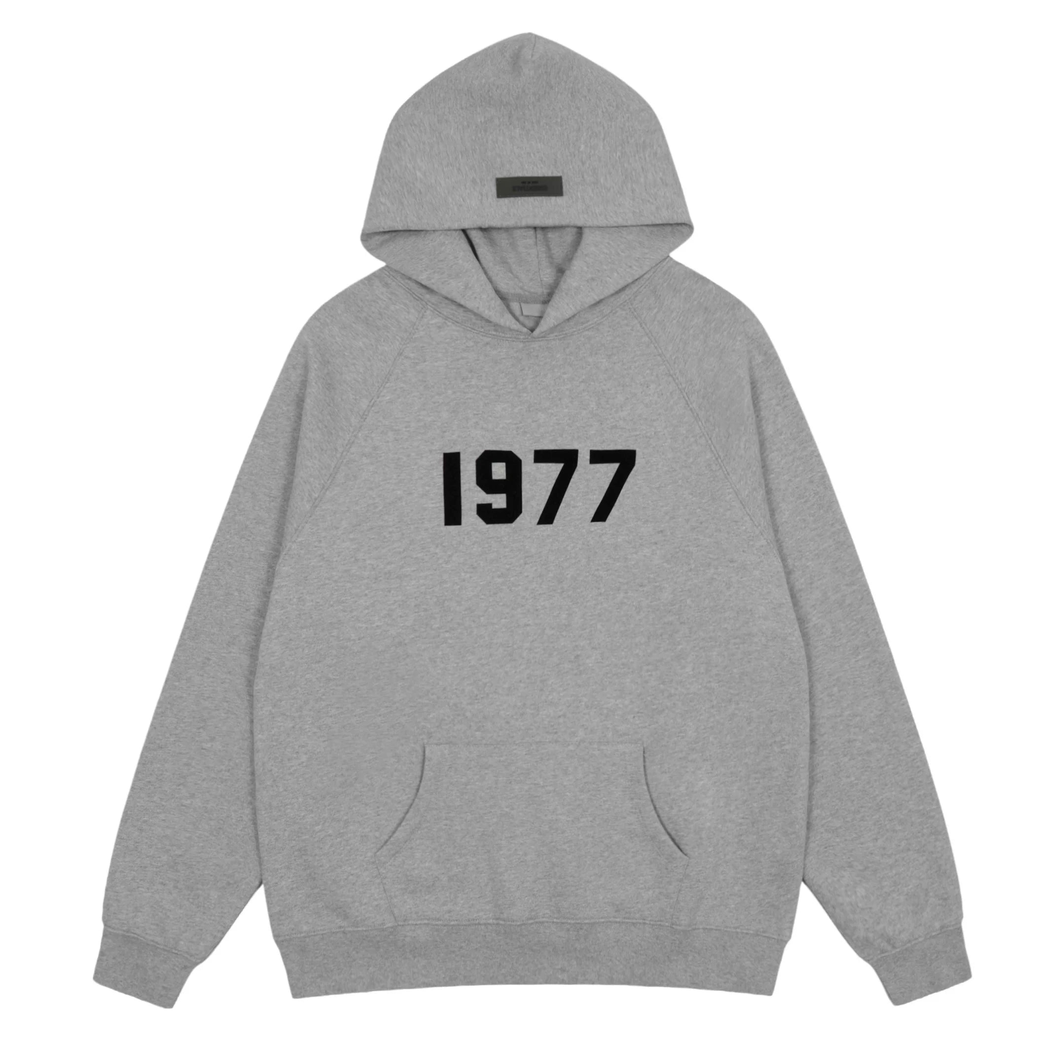 FOG double line heavyweight high street trendy brand hooded sweatshirt with plush loose sweatshirt jacket suitable for men and women, youthful and popular style (8)