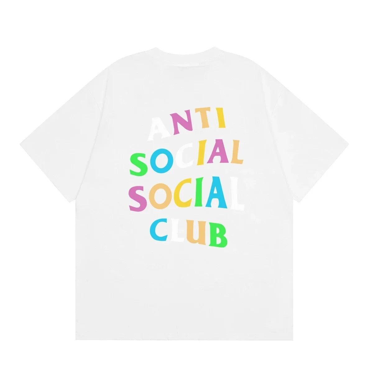 Anti Social Social Club Multi-Color Letters Logo T-Shirt - White