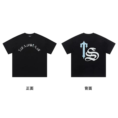 Trapstar short-sleeved T-shirt summer 2025 new letter print men and women casual loose round neck European and American trendy ins (36)