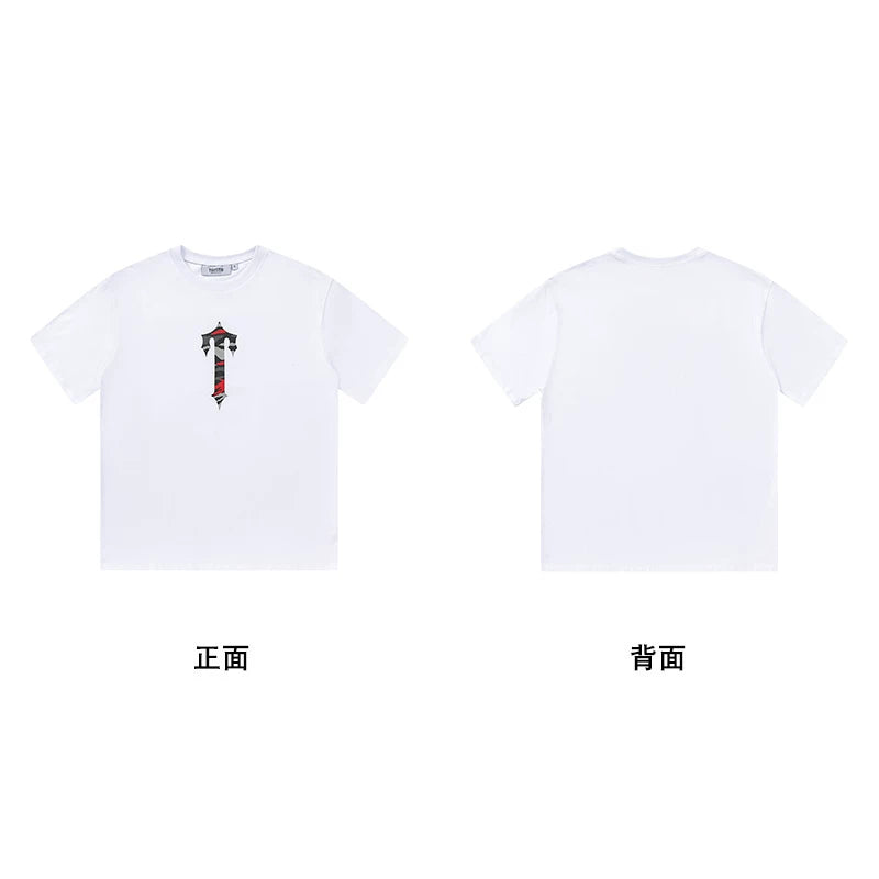 Trapstar short-sleeved T-shirt summer 2025 new letter print men and women casual loose round neck European and American trendy ins (5)