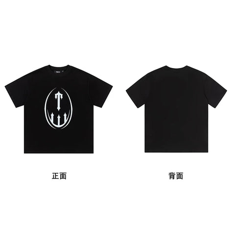Trapstar short-sleeved T-shirt summer 2025 new letter print men and women casual loose round neck European and American trendy ins (22)