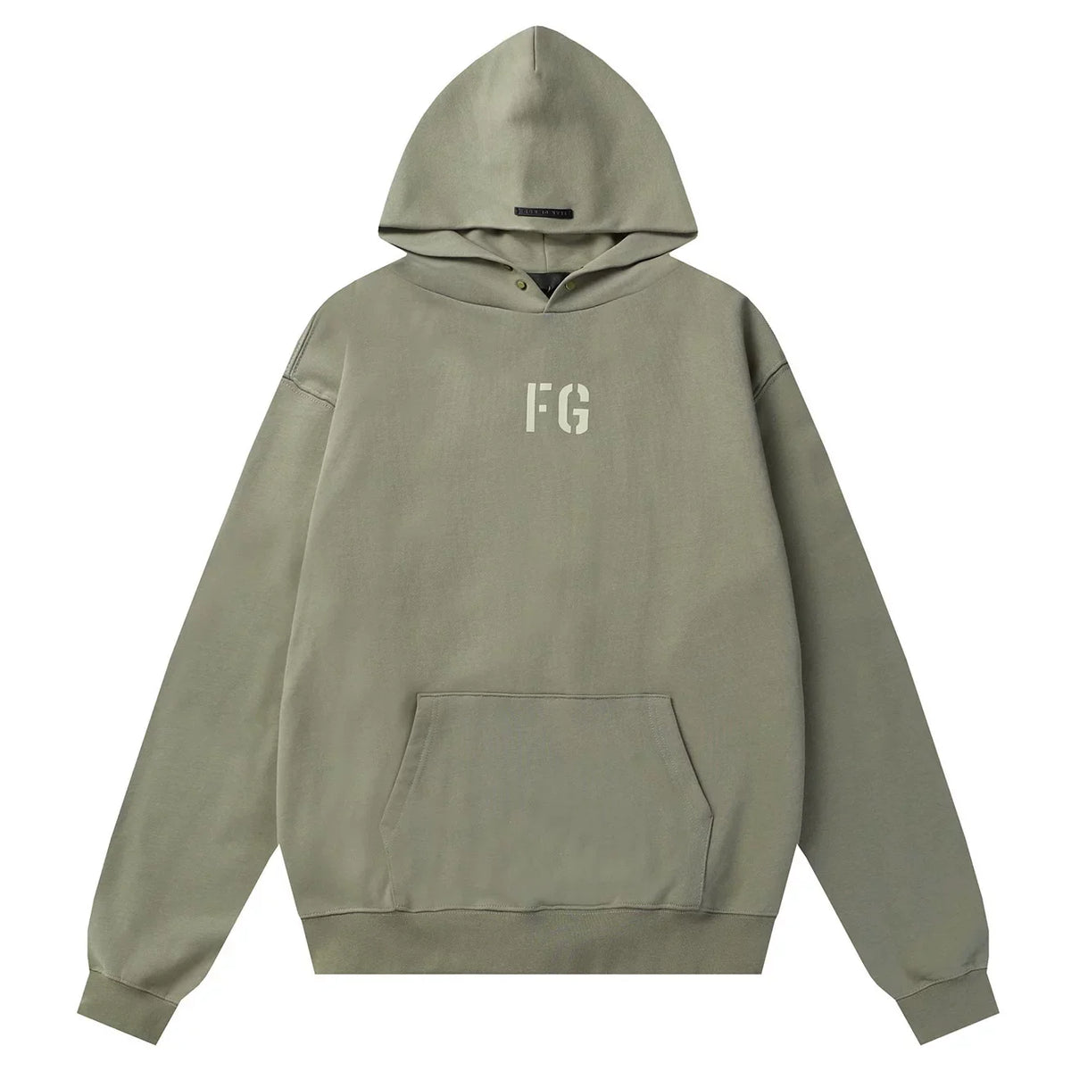 FOG double line heavyweight high street trendy brand hooded sweatshirt with plush loose sweatshirt jacket suitable for men and women, youthful and popular style (45)