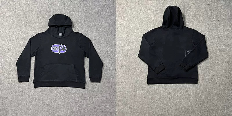 ADWYSD Circular Graphic Hoodie - Black / Purple