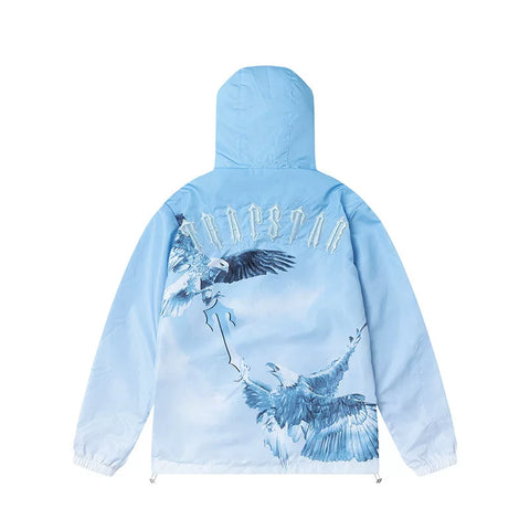 Cross border foreign trade autumn and winter Trapstar letter embroidery eagle zipper windbreaker hooded windbreaker men's and women's jacket jacket (1)