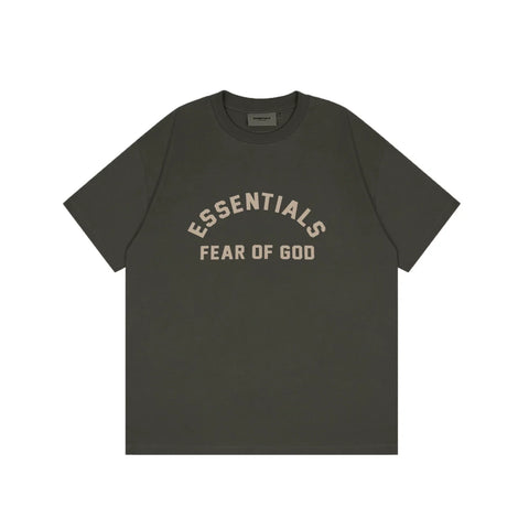 FOG double-line ESSENTIALS short-sleeved T-shirt men European and American couples trendy brand round neck loose cleanfit half-sleeved women (29)