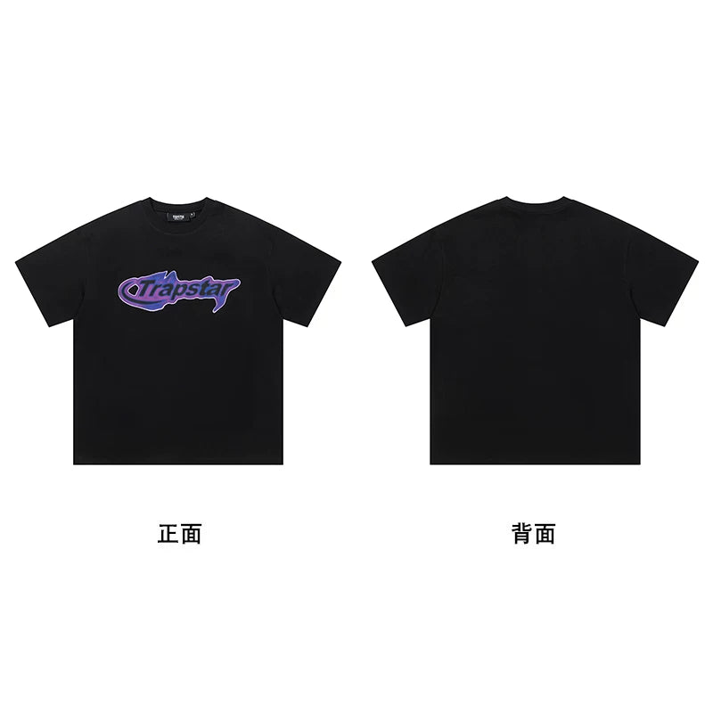 Trapstar short-sleeved T-shirt summer 2025 new letter print men and women casual loose round neck European and American trendy ins (38)