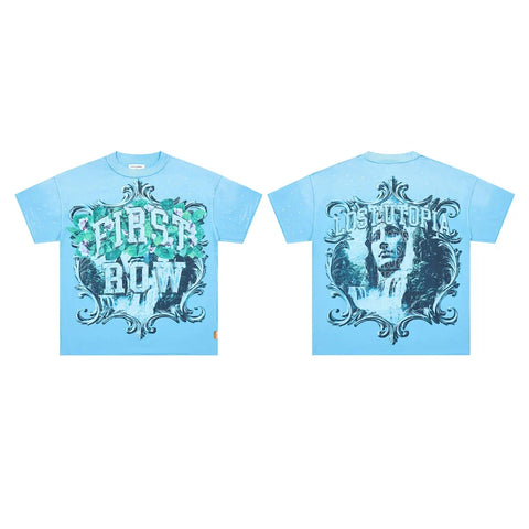 First Row “Lost Utopia” Classical Frame Rhinestone Vintage Tee