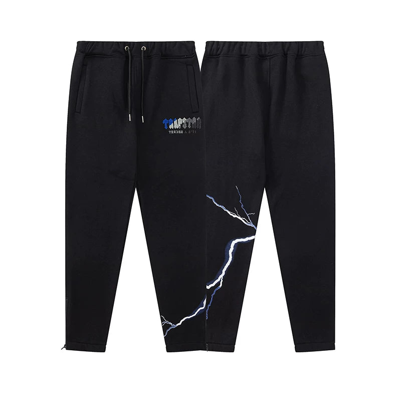 Trapstar niche trendy brand sweatshirt trousers sports leisure suit men and women couple autumn and winter plus velvet letter embroidery (53)