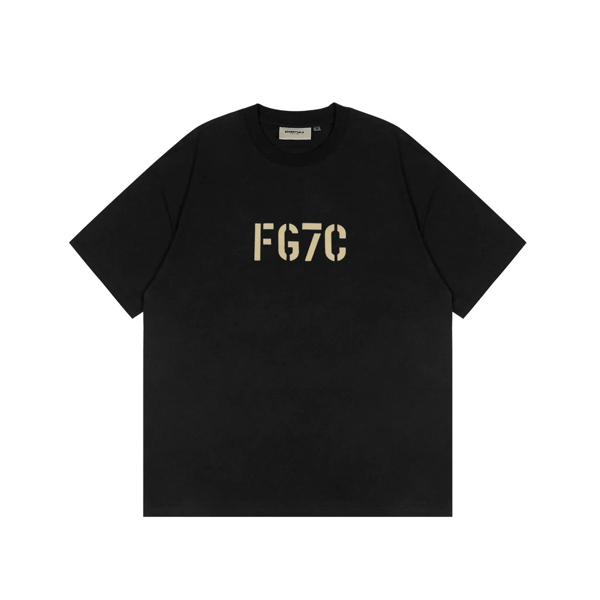 FOG double-line ESSENTIALS short-sleeved T-shirt men European and American couples trendy brand round neck loose cleanfit half-sleeved women (37)