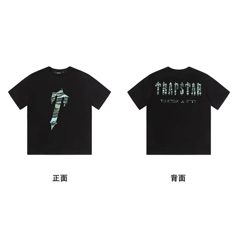 Trapstar short-sleeved T-shirt summer 2025 new letter print men and women casual loose round neck European and American trendy ins (8)