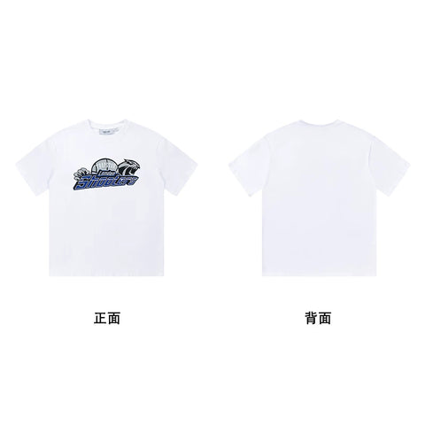 Trapstar short-sleeved T-shirt summer 2025 new letter print men and women casual loose round neck European and American trendy ins (13)