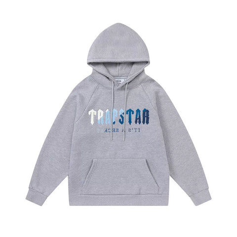 Trapstar autumn and winter casual sports suit hooded sweatshirt pants pullover simple letter drawstring top pants (20)