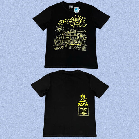 ADWYSD Black Yellow City Art Tee