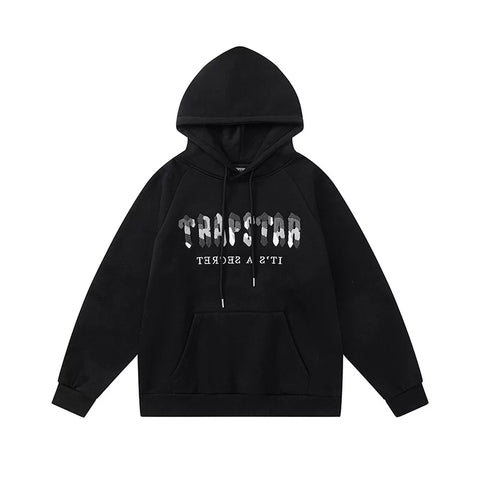 Trapstar niche trendy brand sweatshirt trousers sports leisure suit men and women couple autumn and winter plus velvet letter embroidery (48)