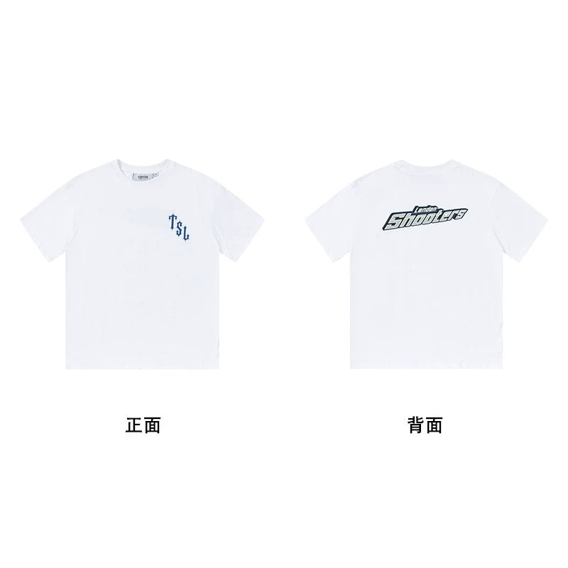 Trapstar short-sleeved T-shirt summer 2025 new letter print men and women casual loose round neck European and American trendy ins (4)