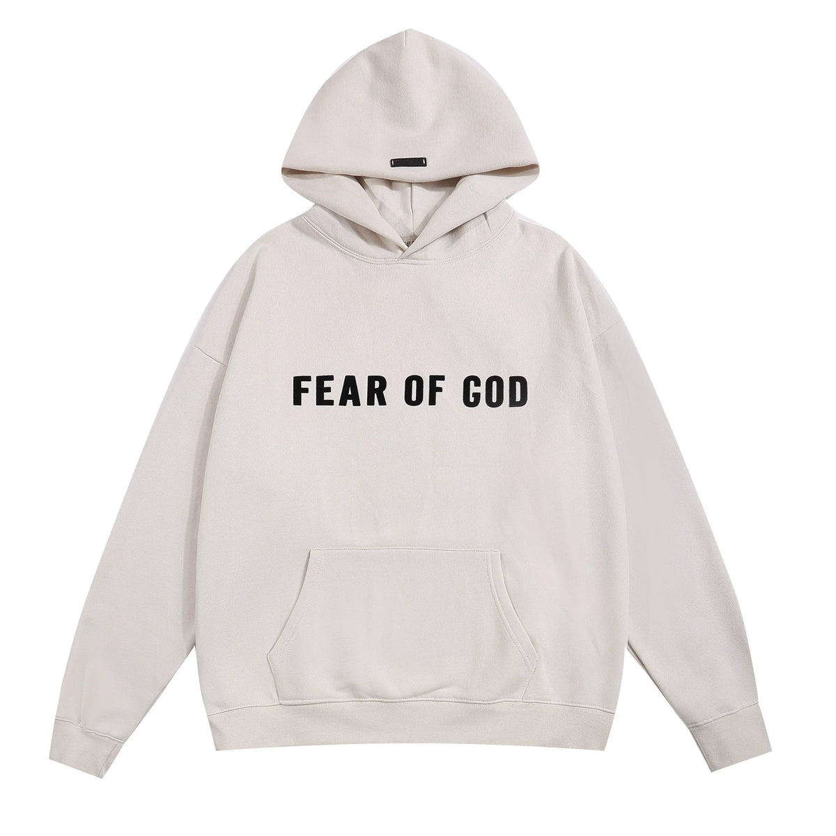 FOG double line heavyweight high street trendy brand hooded sweatshirt with plush loose sweatshirt jacket suitable for men and women, youthful and popular style (23)