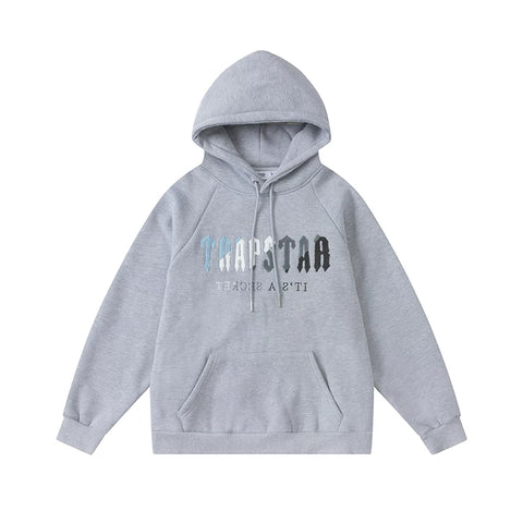 Trapstar niche trendy brand sweatshirt trousers sports leisure suit men and women couple autumn and winter plus velvet letter embroidery (16)