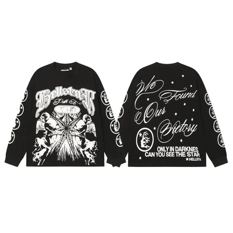 Hellstar Victory Graphic Long Sleeve Tee - Black