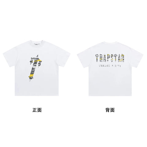 Trapstar short-sleeved T-shirt summer 2025 new letter print men and women casual loose round neck European and American trendy ins (17)