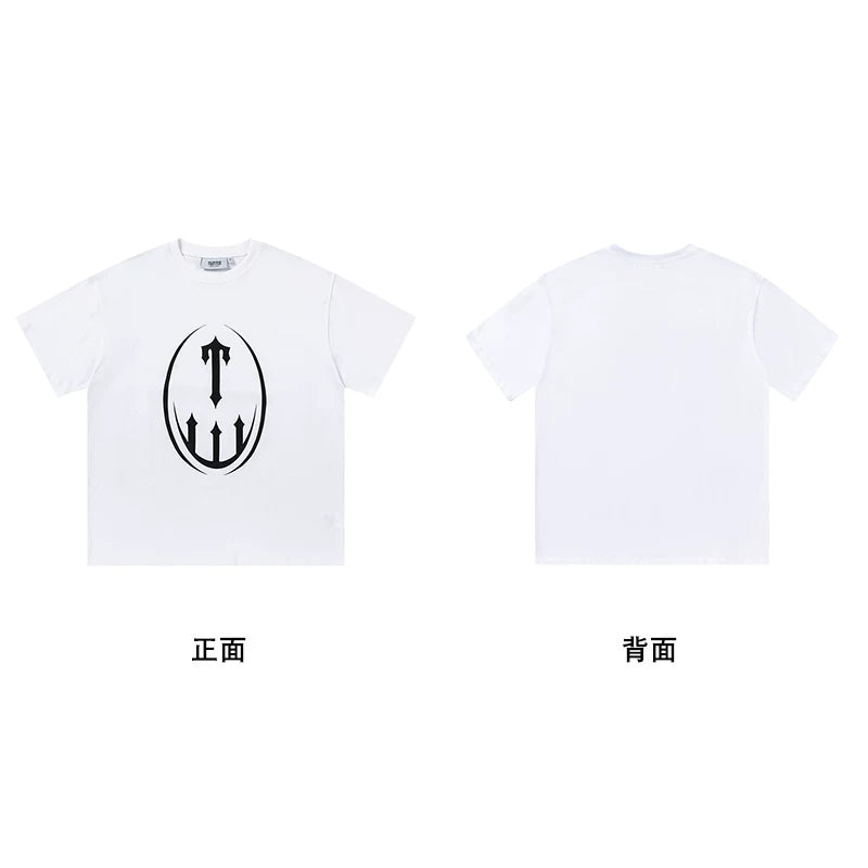 Trapstar short-sleeved T-shirt summer 2025 new letter print men and women casual loose round neck European and American trendy ins (23)