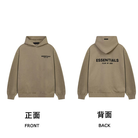 Fog autumn/winter hoodie, sweatpants, long pants with fleece hoodie, versatile letter essentials, loose and trendy ins top (4)