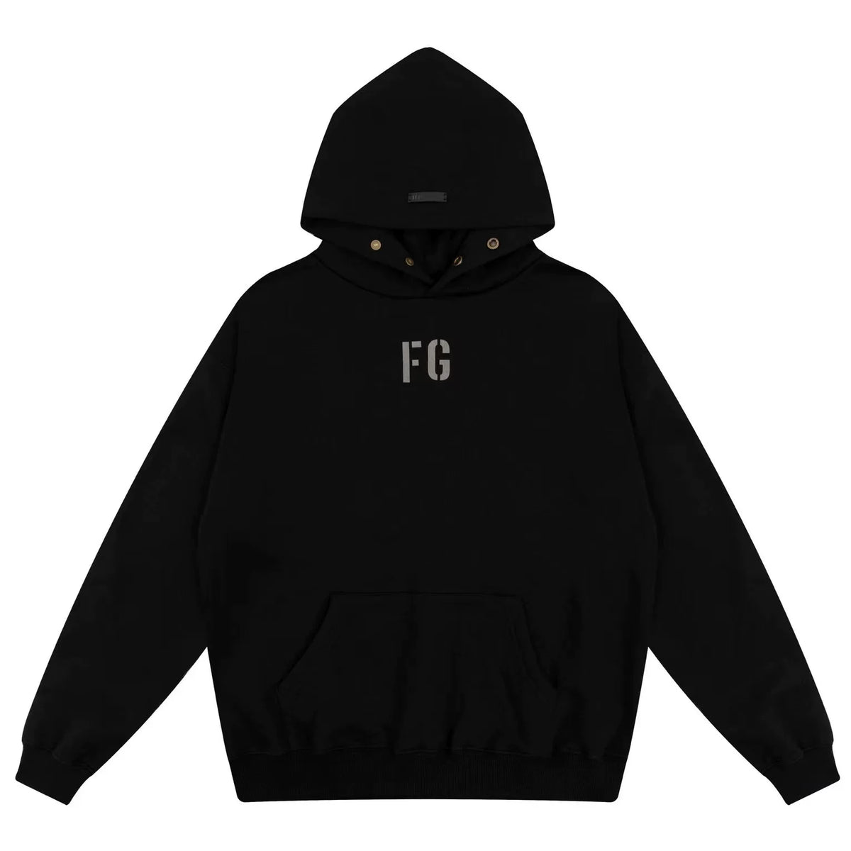 FOG double line heavyweight high street trendy brand hooded sweatshirt with plush loose sweatshirt jacket suitable for men and women, youthful and popular style (2)