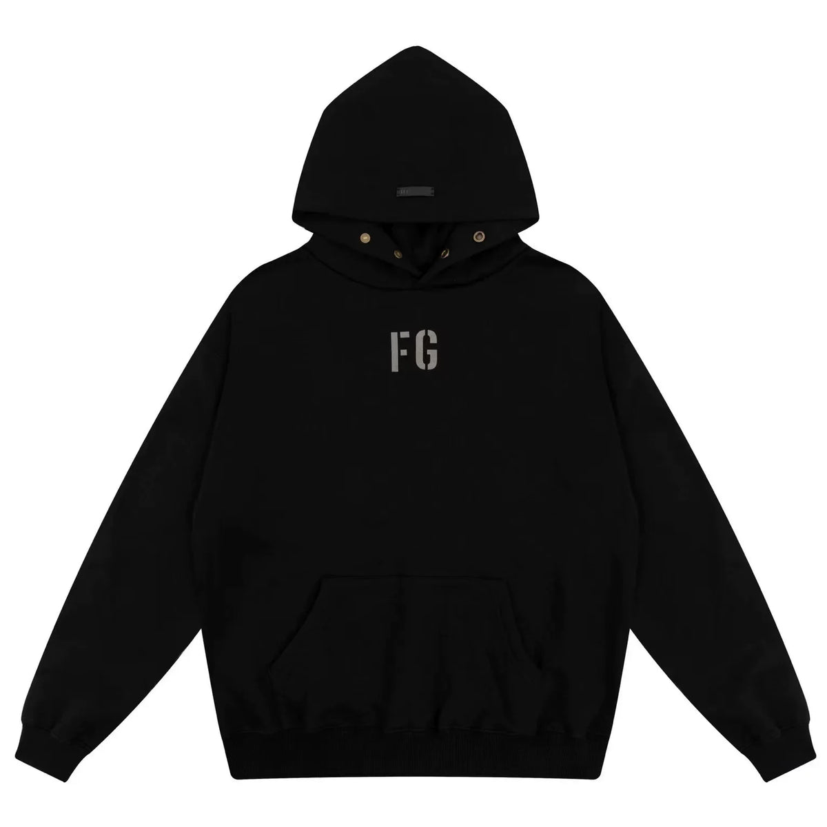 FOG double line heavyweight high street trendy brand hooded sweatshirt with plush loose sweatshirt jacket suitable for men and women, youthful and popular style (2)