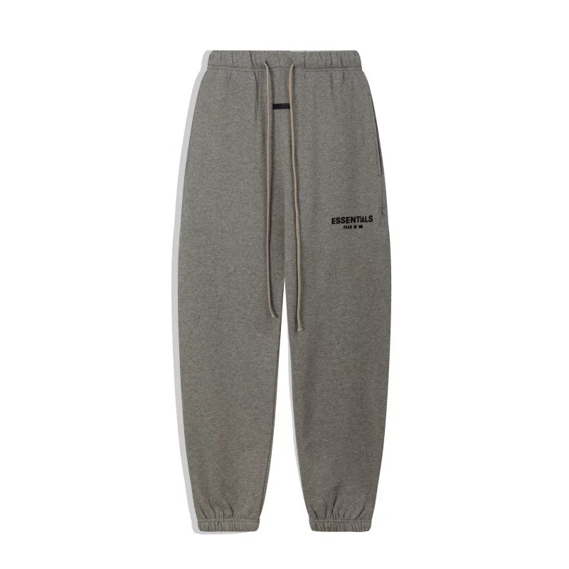 FOG ESSENTIALS Fashion High Street Letter Plush Autumn/Winter Casual Plush Hooded Sweatshirt Pants Set for Men (8)