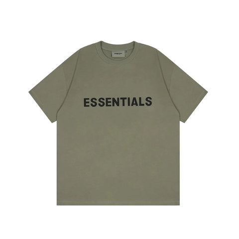 FOG double-line ESSENTIALS short-sleeved T-shirt men European and American couples trendy brand round neck loose cleanfit half-sleeved women (8)