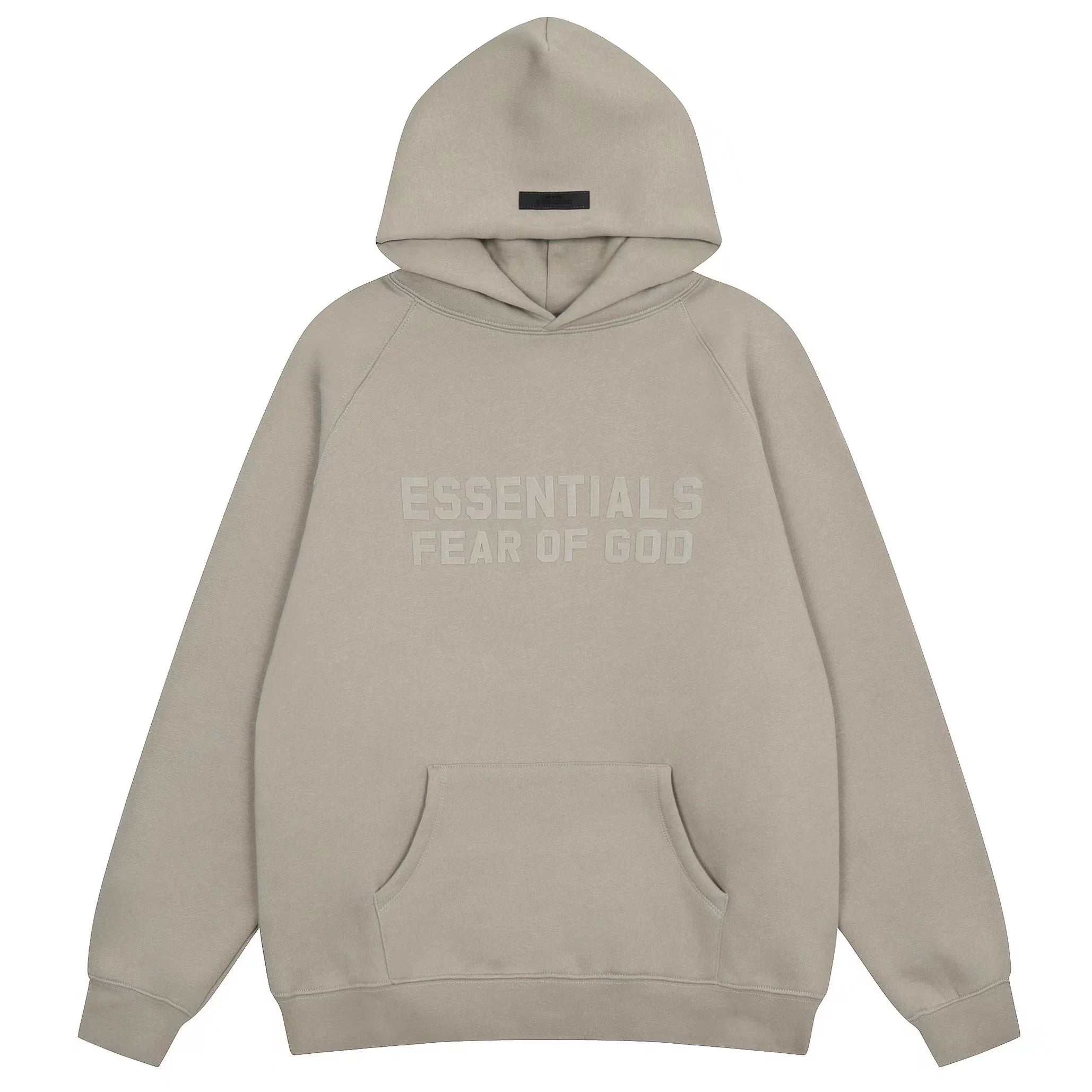 FOG double line heavyweight high street trendy brand hooded sweatshirt with plush loose sweatshirt jacket suitable for men and women, youthful and popular style (40)