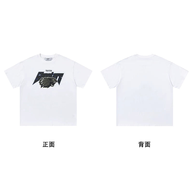Trapstar short-sleeved T-shirt summer 2025 new letter print men and women casual loose round neck European and American trendy ins (31)