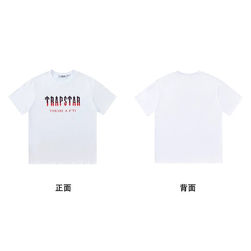 Trapstar short-sleeved T-shirt summer 2025 new letter print men and women casual loose round neck European and American trendy ins (13)