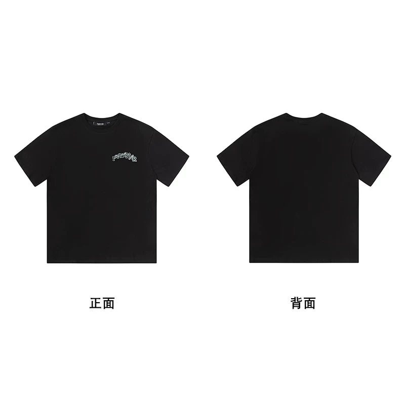 Trapstar short-sleeved T-shirt summer 2025 new letter print men and women casual loose round neck European and American trendy ins (11)