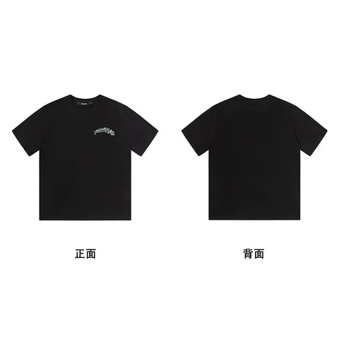 Trapstar short-sleeved T-shirt summer 2025 new letter print men and women casual loose round neck European and American trendy ins (11)