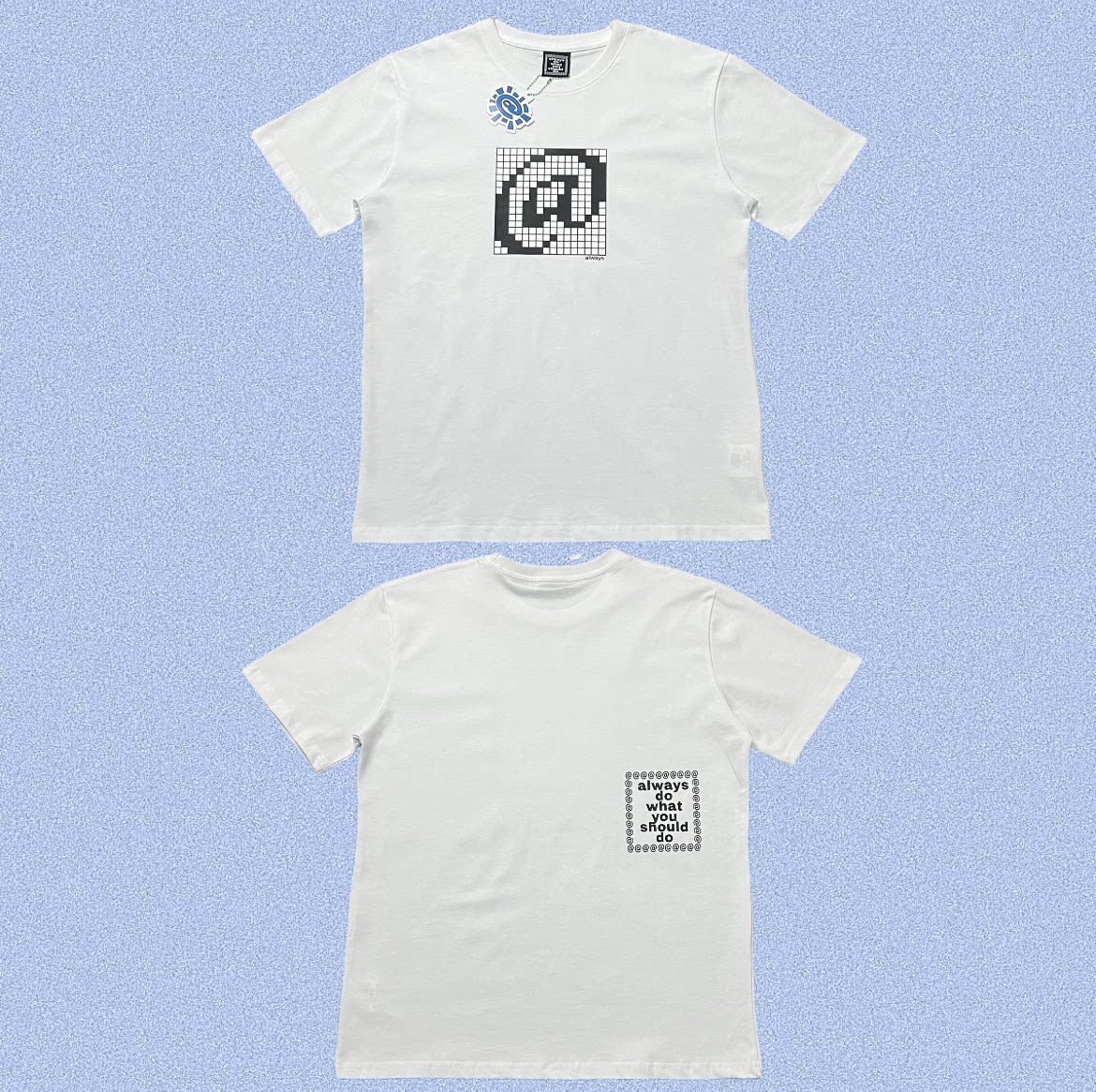 ADWYSD White Pixel Symbol Print Tee