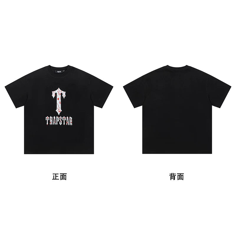 Trapstar short-sleeved T-shirt summer 2025 new letter print men and women casual loose round neck European and American trendy ins (39)