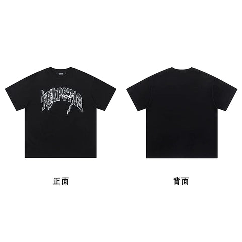 Trapstar short-sleeved T-shirt summer 2025 new letter print men and women casual loose round neck European and American trendy ins (32)