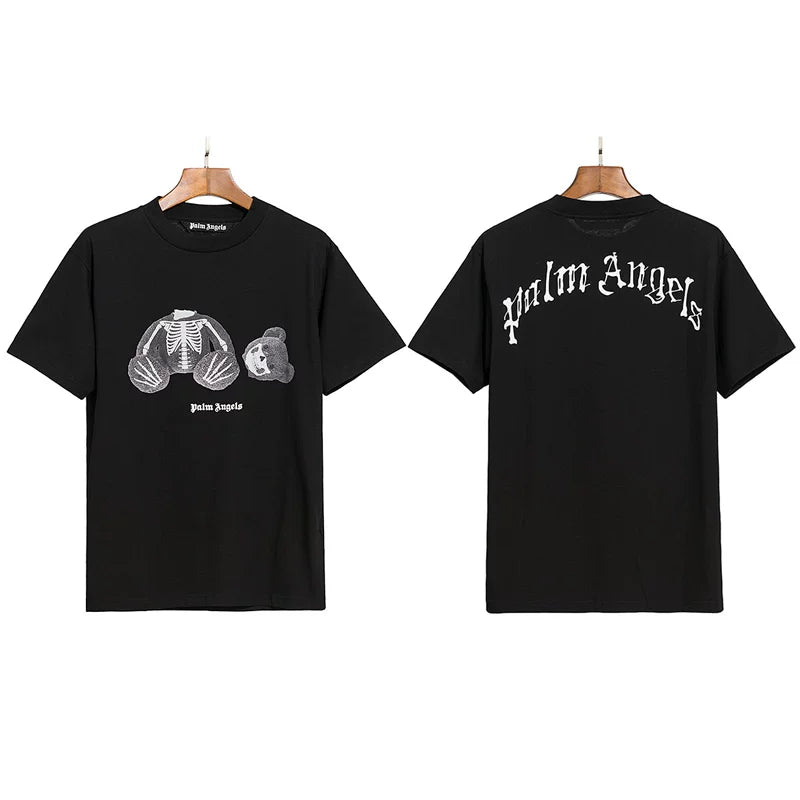 Palm Angels X-Ray Skeleton Bear Graphic T-Shirt - Black