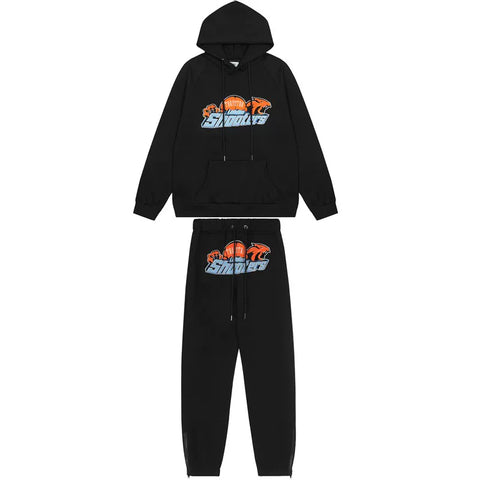 American tide trapstar blue gray tiger head gradient towel embroidered men's and female couple sweater trousers casual set (6)