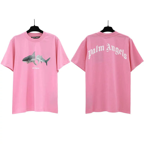 Palm Angels Double Shark Graphic T-Shirt - Pink