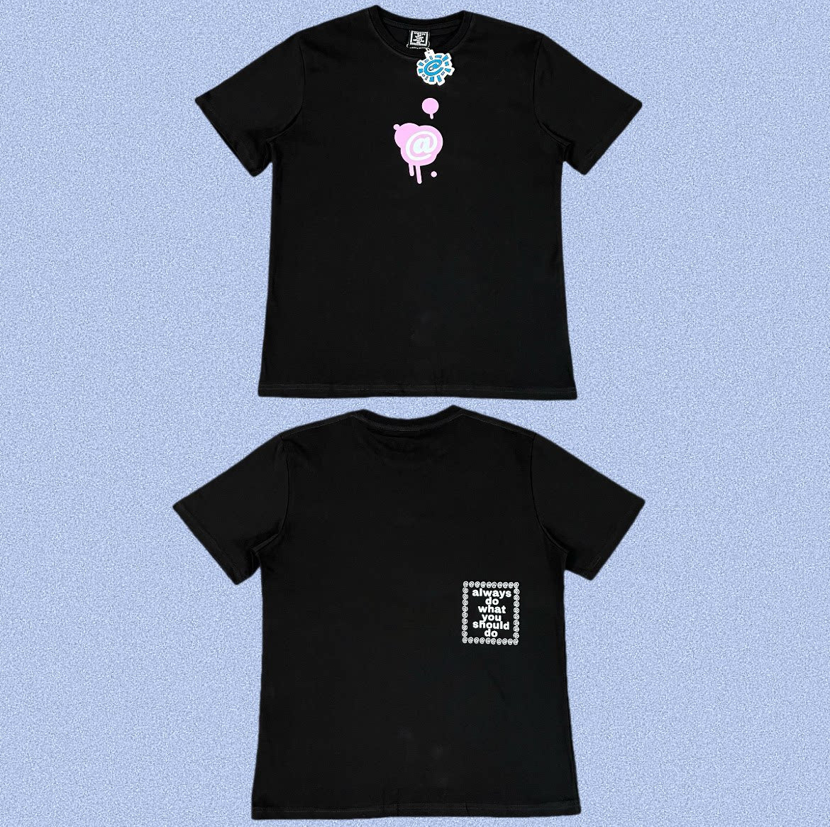 ADWYSD Black Pink Drip Graphic Tee