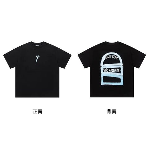 Trapstar short-sleeved T-shirt summer 2025 new letter print men and women casual loose round neck European and American trendy ins (27)