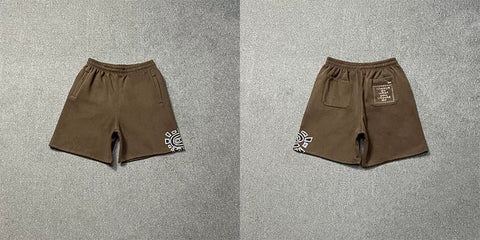 ADWYSD Logo Embroidered Shorts - Brown