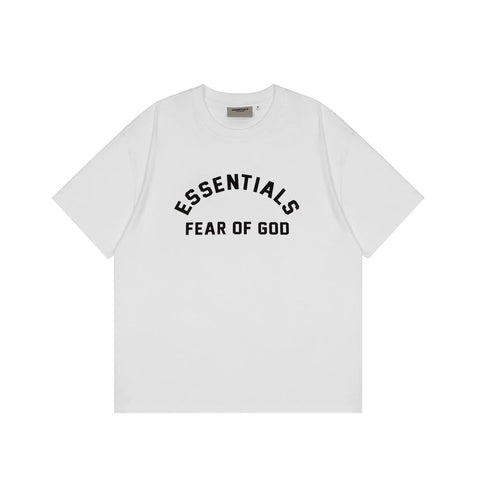 FOG double-line ESSENTIALS short-sleeved T-shirt men European and American couples trendy brand round neck loose cleanfit half-sleeved women (28)
