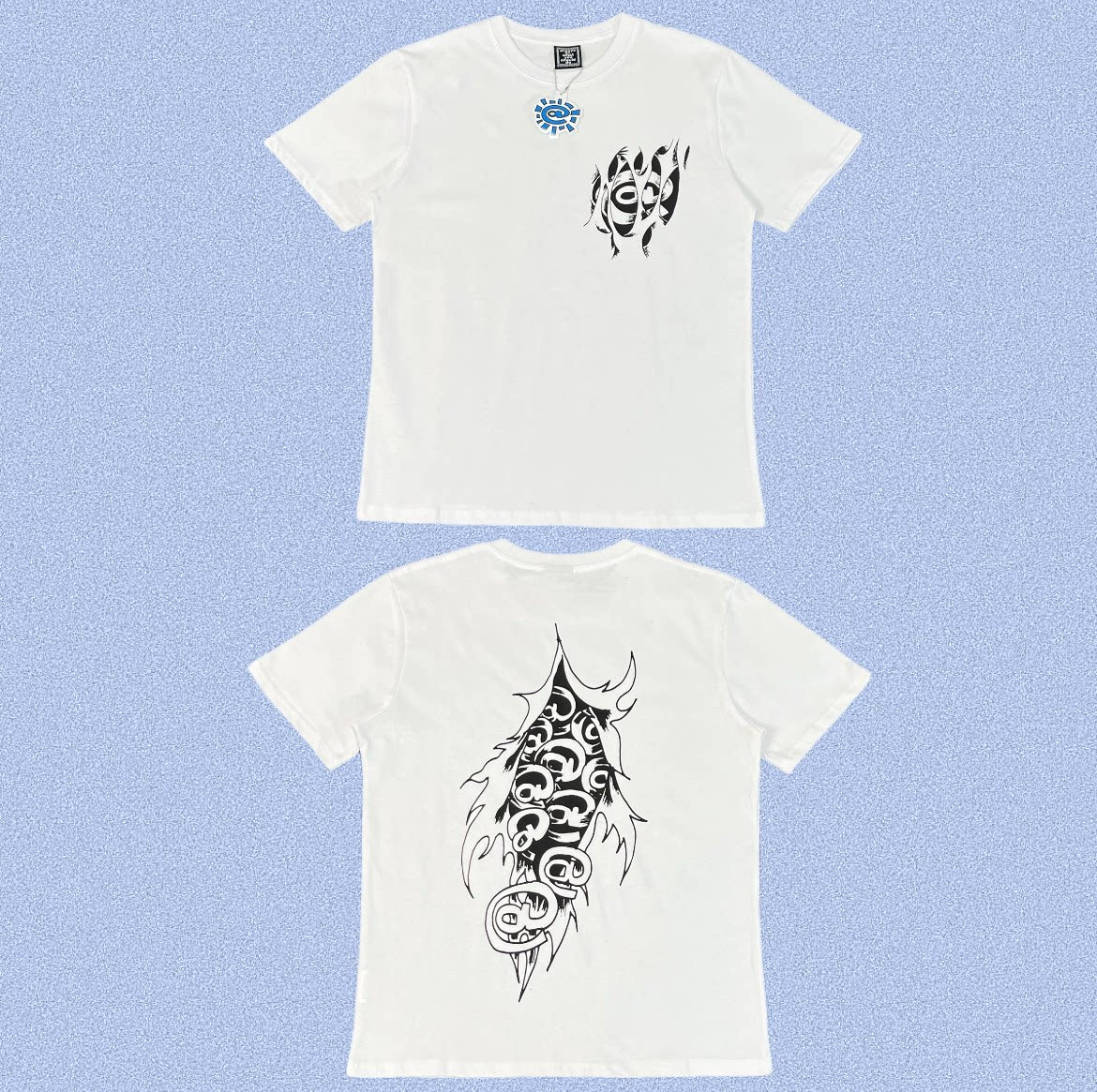 ADWYSD White Abstract Sketch Tee