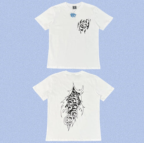 ADWYSD White Abstract Sketch Tee