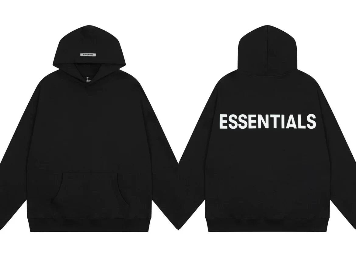 FOG double line heavyweight high street trendy brand hooded sweatshirt with plush loose sweatshirt jacket suitable for men and women, youthful and popular style (20)