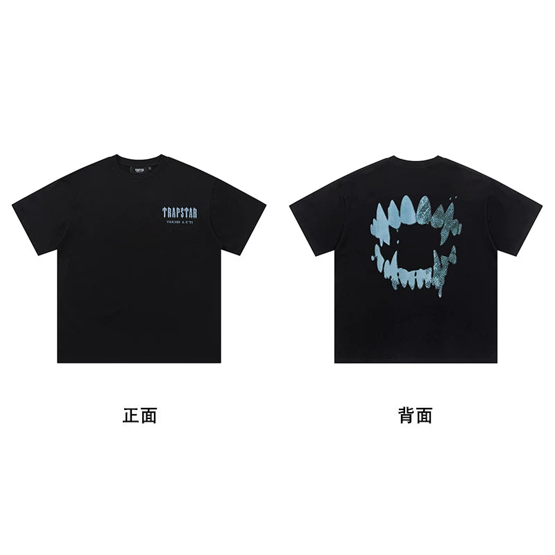 Trapstar short-sleeved T-shirt summer 2025 new letter print men and women casual loose round neck European and American trendy ins (40)